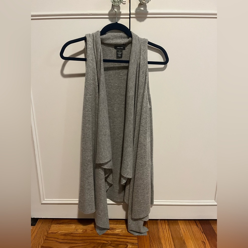Sleeveless Open Front Cardigan Sweater